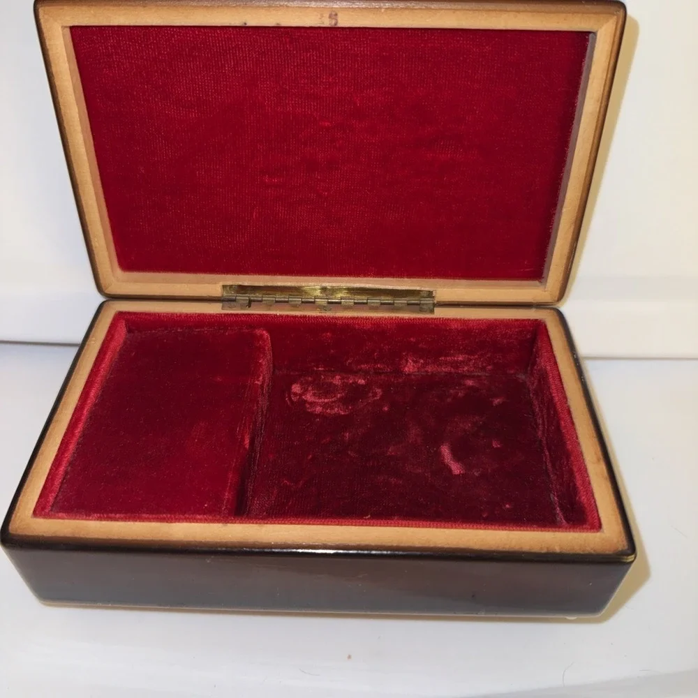 Vtg Reuge Swiss Piazza San Marco Lacquer Music Jewelry Box Wood Inlay Works